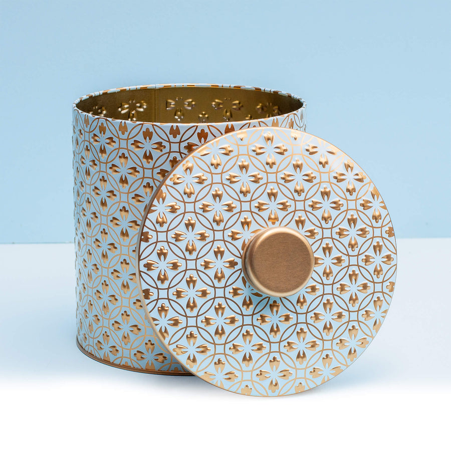 Embossed Cookie Jar Tin