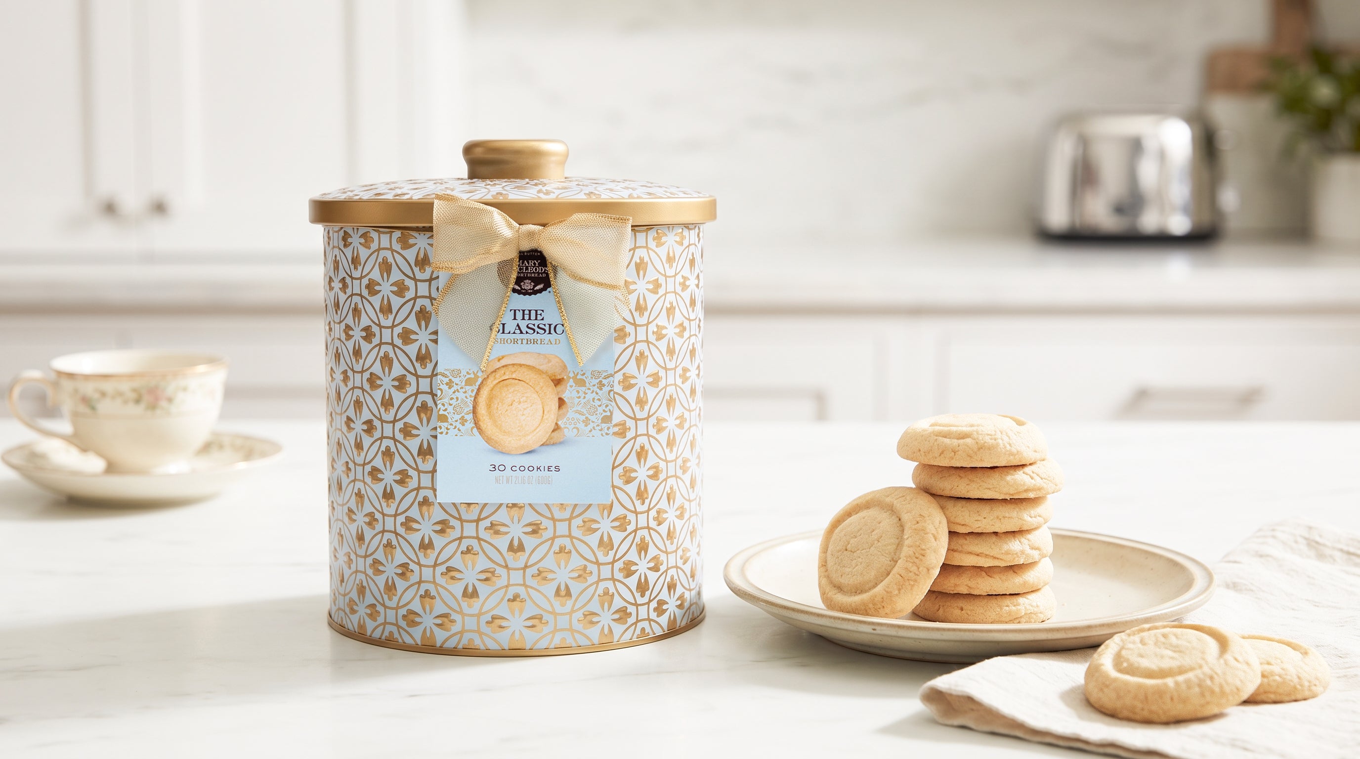 Embossed Cookie Jar Tin | Mary Macleod's Shortbread