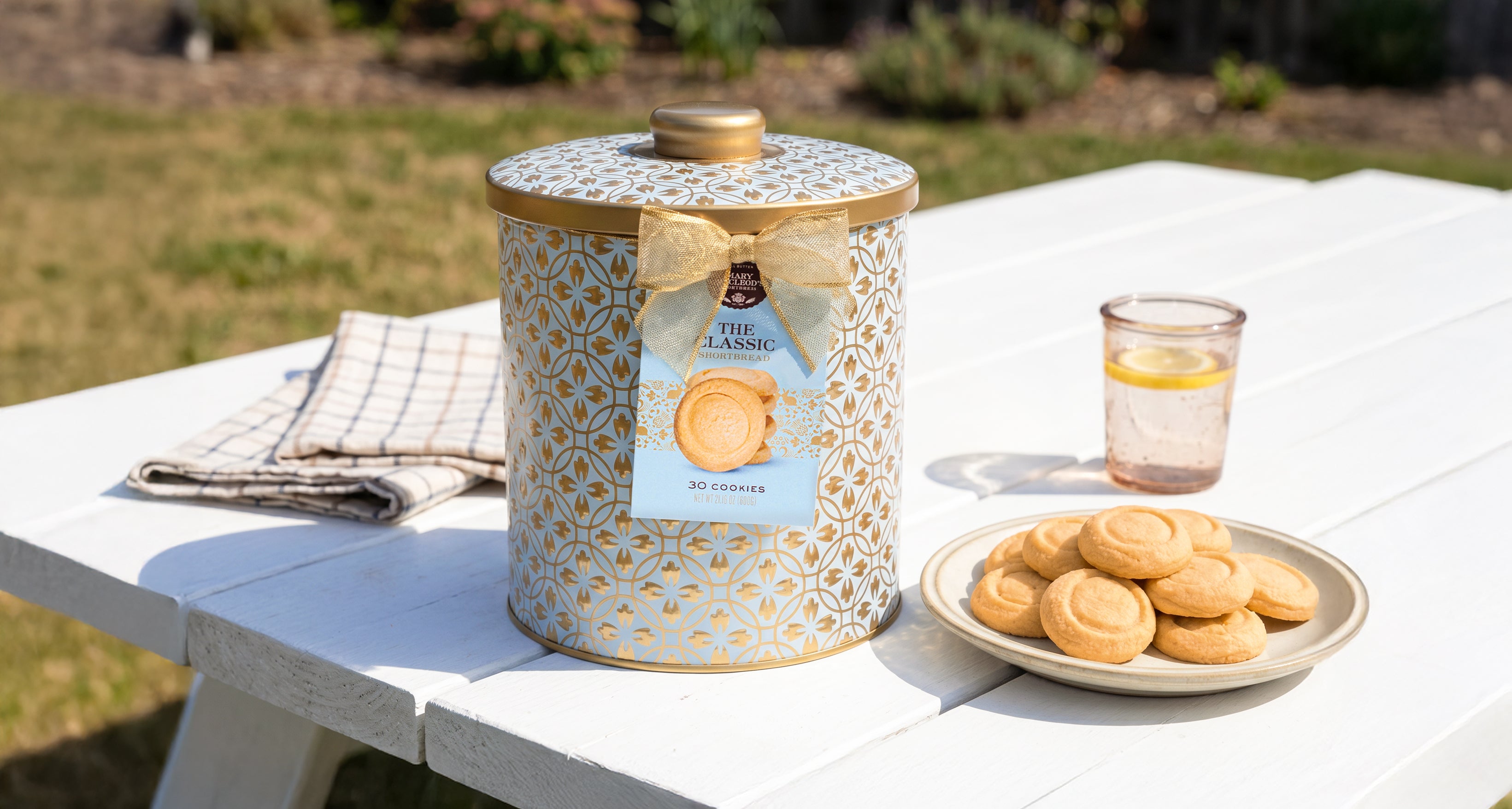 Embossed Cookie Jar Tin | Mary Macleod's Shortbread