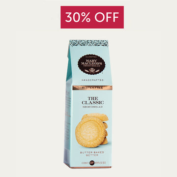 Peaked Box of Gluten Free Shortbread Cookies