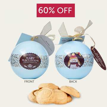 Blue Ornament Tin of Cookies