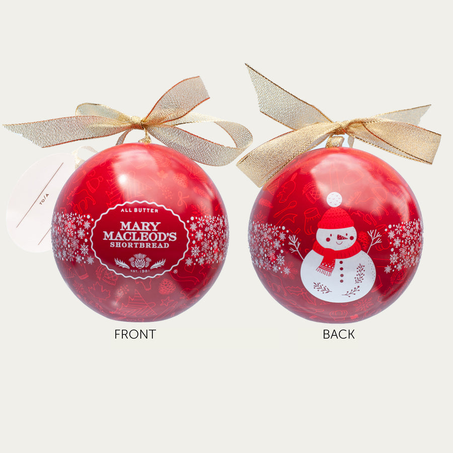 Red Ornament Tin of Cookies