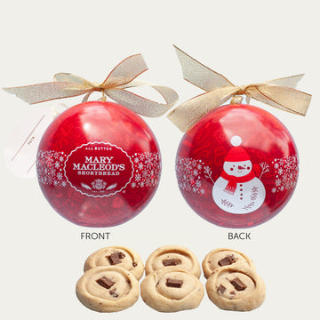 Red Ornament Tin of Cookies