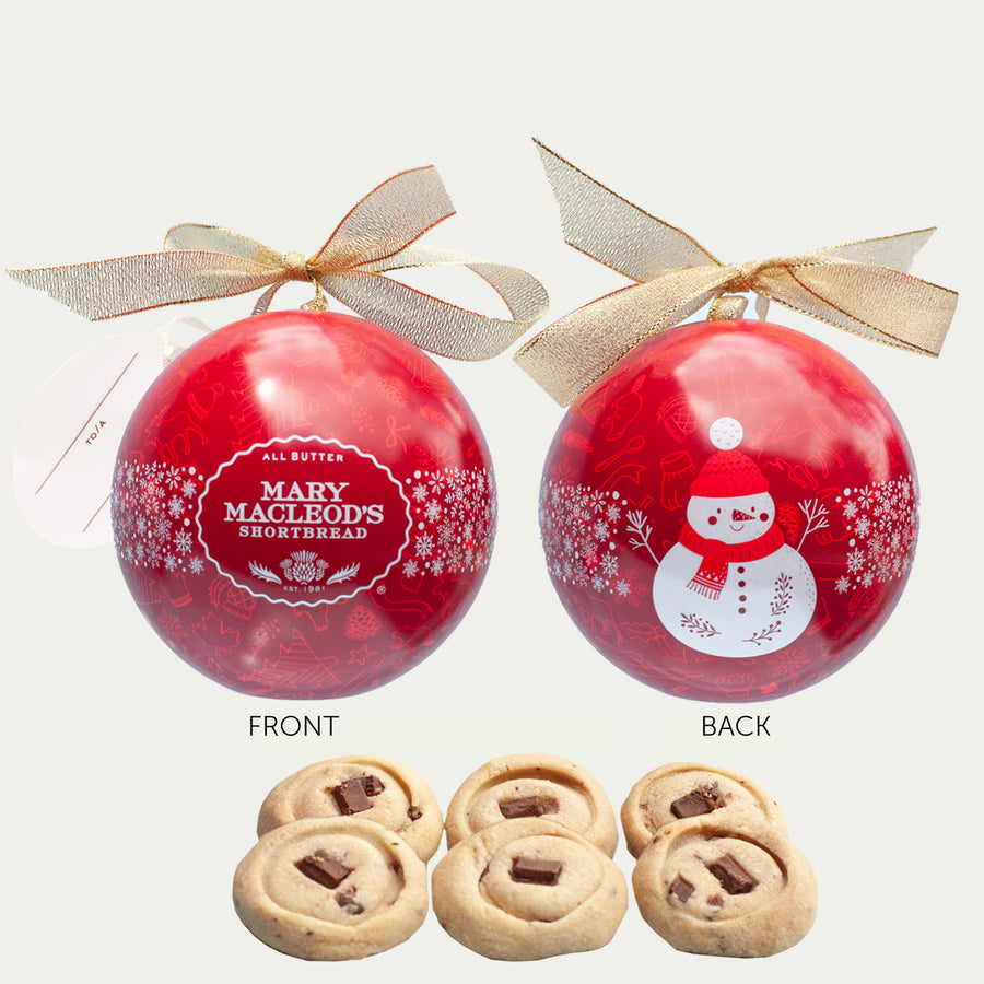 Red Ornament Tin of Cookies