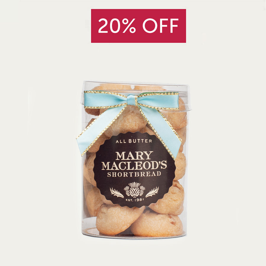 Clear Small Canister of Mini Cookies