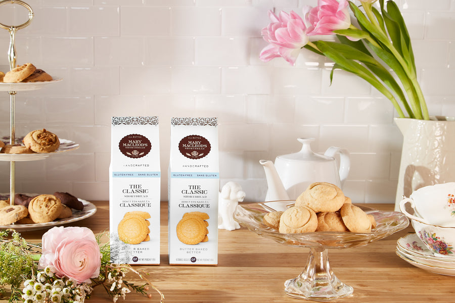 Peaked Box of Gluten Free Shortbread Cookies